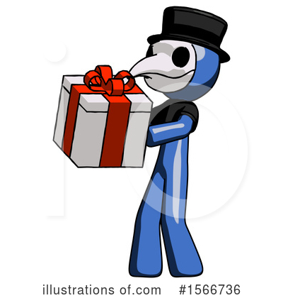 Royalty-Free (RF) Blue Design Mascot Clipart Illustration by Leo Blanchette - Stock Sample #1566736