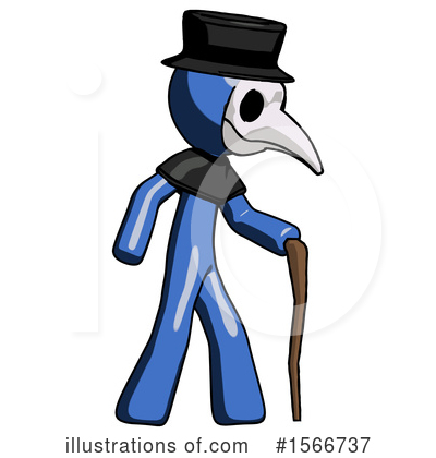 Royalty-Free (RF) Blue Design Mascot Clipart Illustration by Leo Blanchette - Stock Sample #1566737
