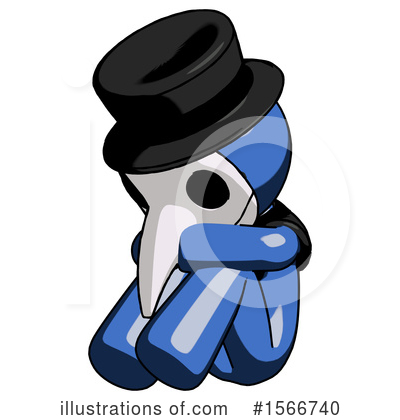Royalty-Free (RF) Blue Design Mascot Clipart Illustration by Leo Blanchette - Stock Sample #1566740