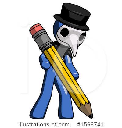 Royalty-Free (RF) Blue Design Mascot Clipart Illustration by Leo Blanchette - Stock Sample #1566741