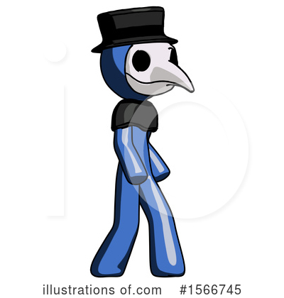 Royalty-Free (RF) Blue Design Mascot Clipart Illustration by Leo Blanchette - Stock Sample #1566745