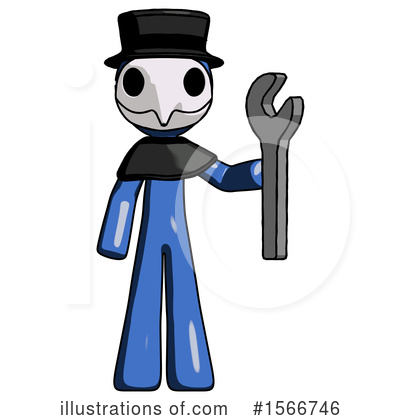 Royalty-Free (RF) Blue Design Mascot Clipart Illustration by Leo Blanchette - Stock Sample #1566746