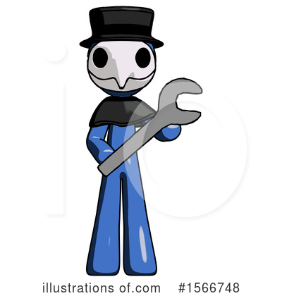 Royalty-Free (RF) Blue Design Mascot Clipart Illustration by Leo Blanchette - Stock Sample #1566748