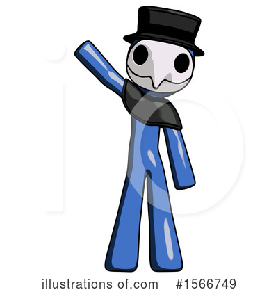 Royalty-Free (RF) Blue Design Mascot Clipart Illustration by Leo Blanchette - Stock Sample #1566749