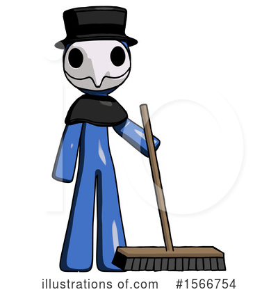 Royalty-Free (RF) Blue Design Mascot Clipart Illustration by Leo Blanchette - Stock Sample #1566754