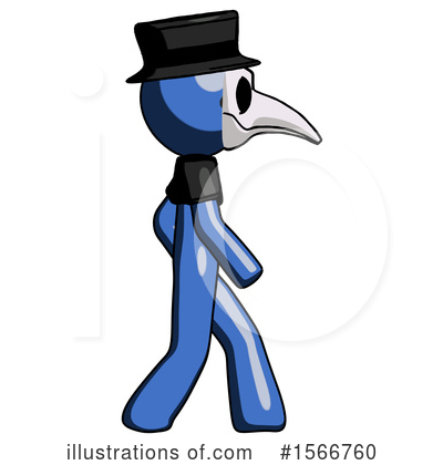 Royalty-Free (RF) Blue Design Mascot Clipart Illustration by Leo Blanchette - Stock Sample #1566760