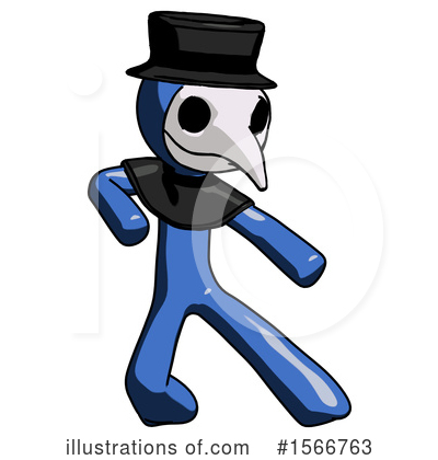Royalty-Free (RF) Blue Design Mascot Clipart Illustration by Leo Blanchette - Stock Sample #1566763