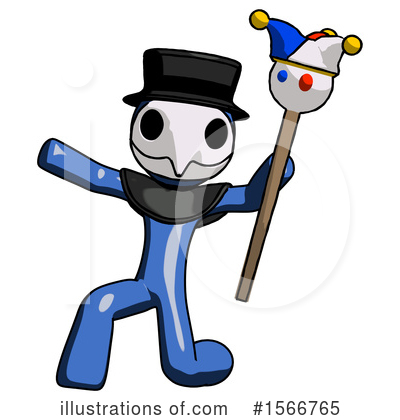 Royalty-Free (RF) Blue Design Mascot Clipart Illustration by Leo Blanchette - Stock Sample #1566765