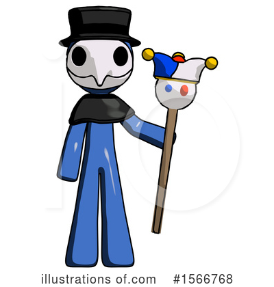 Royalty-Free (RF) Blue Design Mascot Clipart Illustration by Leo Blanchette - Stock Sample #1566768