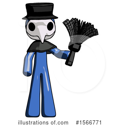 Royalty-Free (RF) Blue Design Mascot Clipart Illustration by Leo Blanchette - Stock Sample #1566771