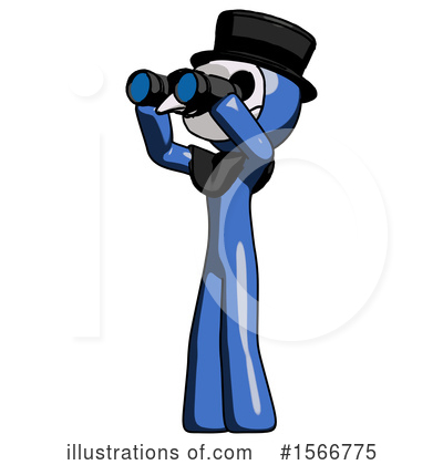 Royalty-Free (RF) Blue Design Mascot Clipart Illustration by Leo Blanchette - Stock Sample #1566775