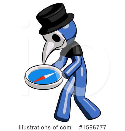 Royalty-Free (RF) Blue Design Mascot Clipart Illustration by Leo Blanchette - Stock Sample #1566777
