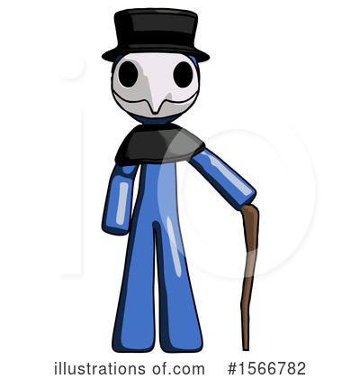 Royalty-Free (RF) Blue Design Mascot Clipart Illustration by Leo Blanchette - Stock Sample #1566782