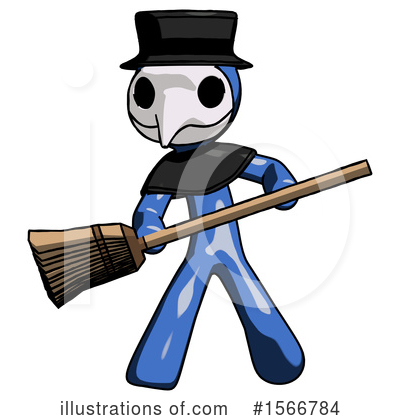 Royalty-Free (RF) Blue Design Mascot Clipart Illustration by Leo Blanchette - Stock Sample #1566784