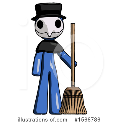 Royalty-Free (RF) Blue Design Mascot Clipart Illustration by Leo Blanchette - Stock Sample #1566786