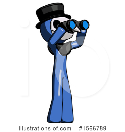Royalty-Free (RF) Blue Design Mascot Clipart Illustration by Leo Blanchette - Stock Sample #1566789