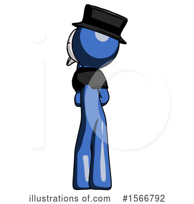 Royalty-Free (RF) Blue Design Mascot Clipart Illustration by Leo Blanchette - Stock Sample #1566792