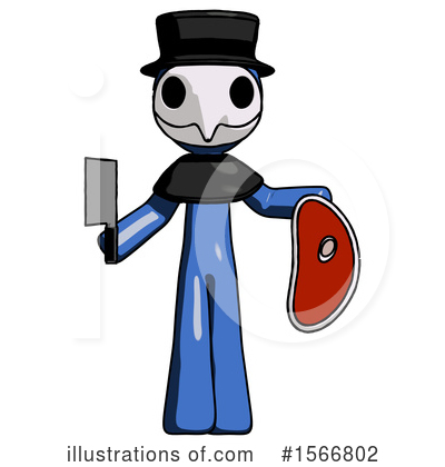 Royalty-Free (RF) Blue Design Mascot Clipart Illustration by Leo Blanchette - Stock Sample #1566802