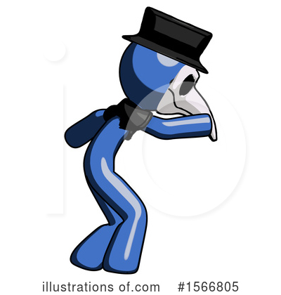 Royalty-Free (RF) Blue Design Mascot Clipart Illustration by Leo Blanchette - Stock Sample #1566805