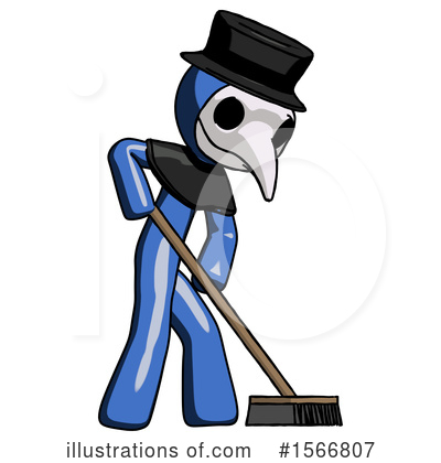 Royalty-Free (RF) Blue Design Mascot Clipart Illustration by Leo Blanchette - Stock Sample #1566807