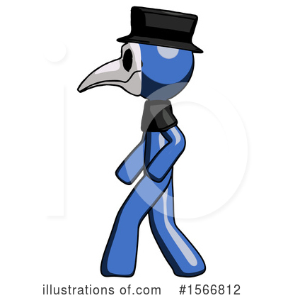 Royalty-Free (RF) Blue Design Mascot Clipart Illustration by Leo Blanchette - Stock Sample #1566812