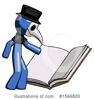 Royalty-Free (RF) Blue Design Mascot Clipart Illustration by Leo Blanchette - Stock Sample #1566820