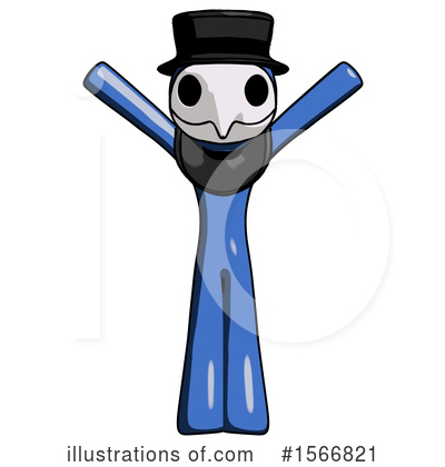 Royalty-Free (RF) Blue Design Mascot Clipart Illustration by Leo Blanchette - Stock Sample #1566821