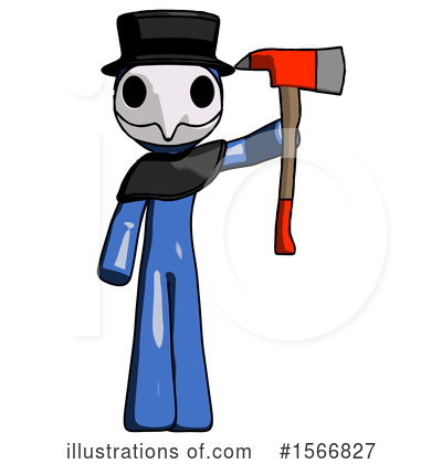 Royalty-Free (RF) Blue Design Mascot Clipart Illustration by Leo Blanchette - Stock Sample #1566827