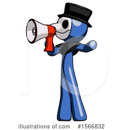Royalty-Free (RF) Blue Design Mascot Clipart Illustration by Leo Blanchette - Stock Sample #1566832