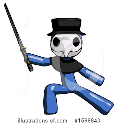 Royalty-Free (RF) Blue Design Mascot Clipart Illustration by Leo Blanchette - Stock Sample #1566840