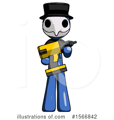 Royalty-Free (RF) Blue Design Mascot Clipart Illustration by Leo Blanchette - Stock Sample #1566842