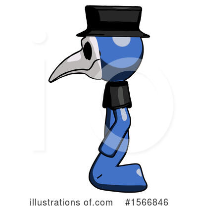 Royalty-Free (RF) Blue Design Mascot Clipart Illustration by Leo Blanchette - Stock Sample #1566846