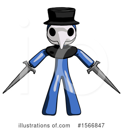 Royalty-Free (RF) Blue Design Mascot Clipart Illustration by Leo Blanchette - Stock Sample #1566847