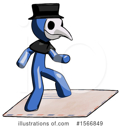 Royalty-Free (RF) Blue Design Mascot Clipart Illustration by Leo Blanchette - Stock Sample #1566849