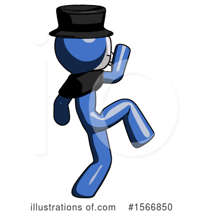 Royalty-Free (RF) Blue Design Mascot Clipart Illustration by Leo Blanchette - Stock Sample #1566850