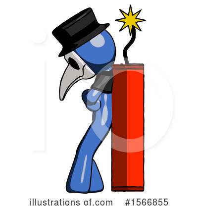 Royalty-Free (RF) Blue Design Mascot Clipart Illustration by Leo Blanchette - Stock Sample #1566855