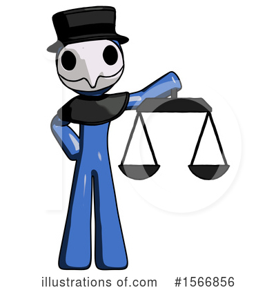 Royalty-Free (RF) Blue Design Mascot Clipart Illustration by Leo Blanchette - Stock Sample #1566856