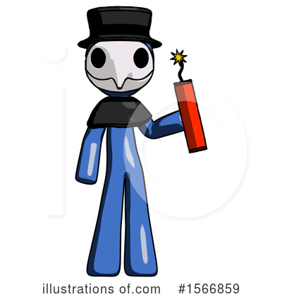 Royalty-Free (RF) Blue Design Mascot Clipart Illustration by Leo Blanchette - Stock Sample #1566859
