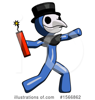 Royalty-Free (RF) Blue Design Mascot Clipart Illustration by Leo Blanchette - Stock Sample #1566862
