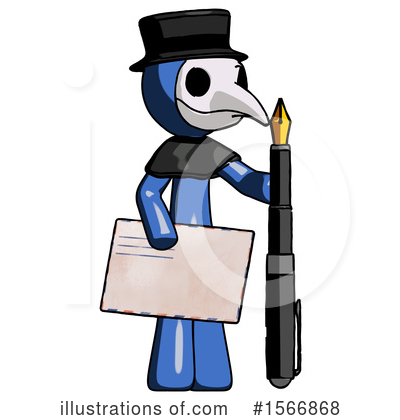 Royalty-Free (RF) Blue Design Mascot Clipart Illustration by Leo Blanchette - Stock Sample #1566868