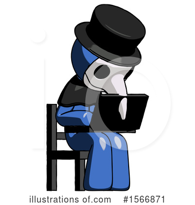 Royalty-Free (RF) Blue Design Mascot Clipart Illustration by Leo Blanchette - Stock Sample #1566871