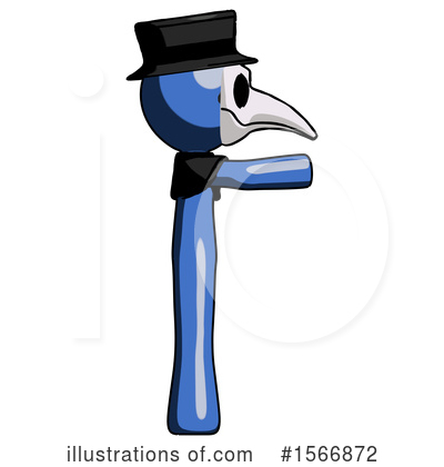 Royalty-Free (RF) Blue Design Mascot Clipart Illustration by Leo Blanchette - Stock Sample #1566872