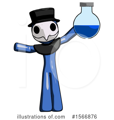 Royalty-Free (RF) Blue Design Mascot Clipart Illustration by Leo Blanchette - Stock Sample #1566876