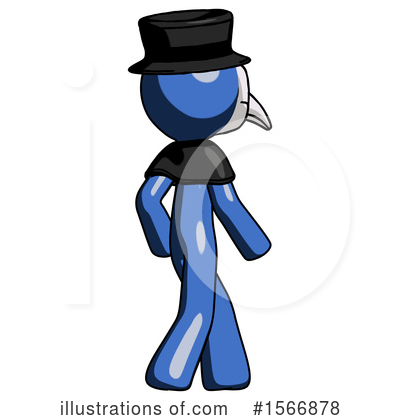 Royalty-Free (RF) Blue Design Mascot Clipart Illustration by Leo Blanchette - Stock Sample #1566878