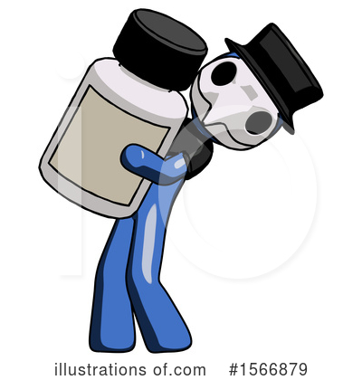 Royalty-Free (RF) Blue Design Mascot Clipart Illustration by Leo Blanchette - Stock Sample #1566879