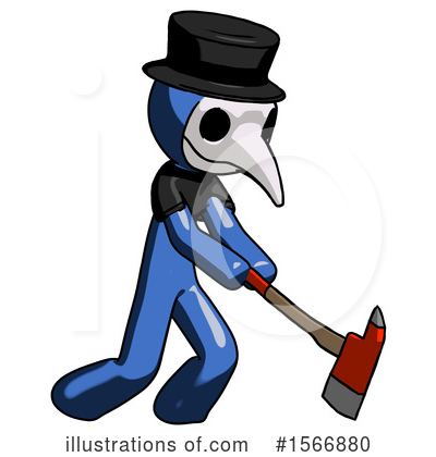 Royalty-Free (RF) Blue Design Mascot Clipart Illustration by Leo Blanchette - Stock Sample #1566880