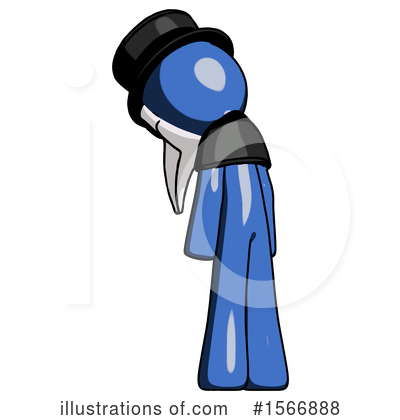 Royalty-Free (RF) Blue Design Mascot Clipart Illustration by Leo Blanchette - Stock Sample #1566888