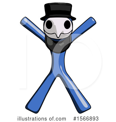 Royalty-Free (RF) Blue Design Mascot Clipart Illustration by Leo Blanchette - Stock Sample #1566893