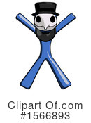 Blue Design Mascot Clipart #1566893 by Leo Blanchette