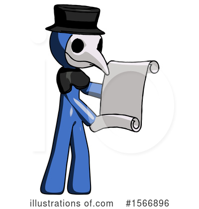 Royalty-Free (RF) Blue Design Mascot Clipart Illustration by Leo Blanchette - Stock Sample #1566896